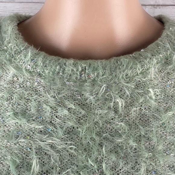 Anthony Richard’s Sweater 💚 Mint Green Shimmery - Picture 2 of 12